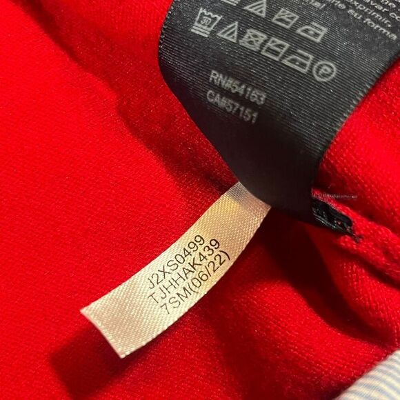 Tommy Hilfiger Layered Look red and blue striped‎ long sleeve shirt Size M - Picture 5 of 6